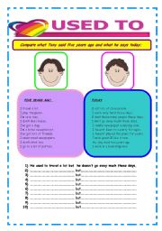 English Worksheet: USED TO