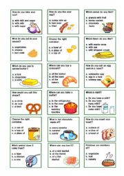 English Worksheet: breakfast flash cards