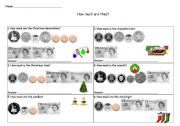 English Worksheet: money worksheet