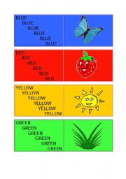 English Worksheet: Colour Cards For The Classroom (1)