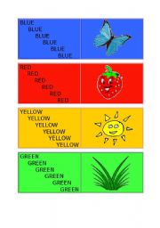 English worksheet: Colour Cards For The Classroom (1)