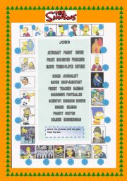 English Worksheet: THE SIMPSONS: JOBS AND PERSONAL IDENTIFICATION