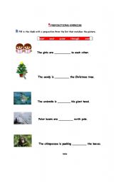 English worksheet: Prepositions Exercise