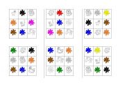 English Worksheet: Bingo - animals and colours
