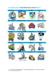 Flashcard: Transportation  Set 1