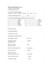 English worksheet: Food and Drink