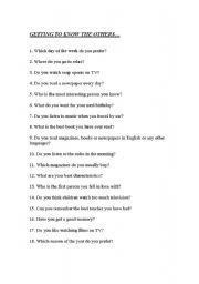 English Worksheet: GENERAL CONVERSTATION TOPICS.