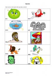 English worksheet: Opposites