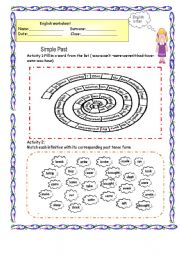 English Worksheet: Simple past . 