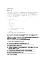 English Worksheet: who am i?