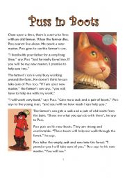 English Worksheet: Puss in Boots