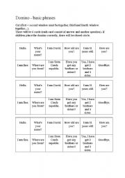 English worksheet: Domino - phrases