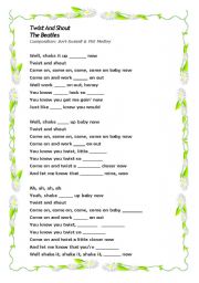 English Worksheet: Twist and Shout by The Beatles - Song Activity - 5 pages