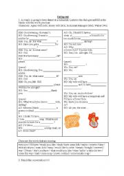 English Worksheet: at the restaurant 