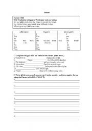 English Worksheet: future