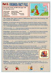 English Worksheet: VIKINGS - Amazing history guide. Prt 2