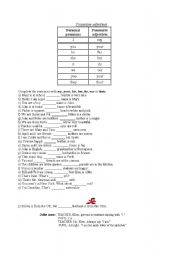 English Worksheet: possessive adjectives 