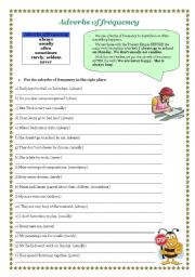 English Worksheet: Adverbs of frequency