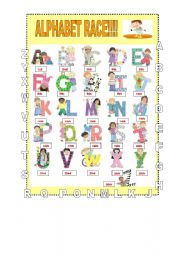 English Worksheet: learning the alphabet!!! (3 pages)