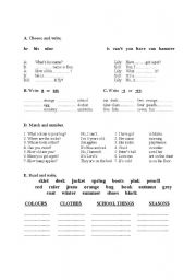 English Worksheet: Progress test