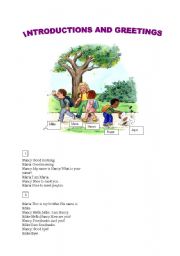 English worksheet: Greetings