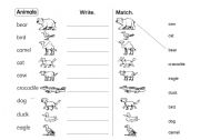 English Worksheet: Animals vocabulary