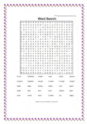 English Worksheet: WORD SEARCH