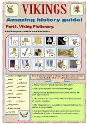 English Worksheet: VIKINGS -Amazing history guide.Part 1