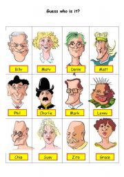 English Worksheet: guess who