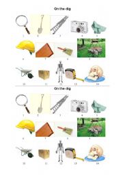 English Worksheet: the dig