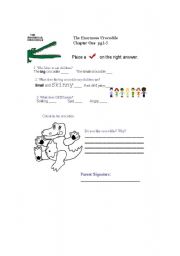 English Worksheet: The Enormous Crocodile By Roald Dahl Pgs. 1-5