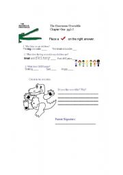 English worksheet: The Enormous Crocodile By Roald Dahl Pgs. 1-5