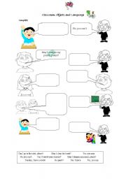 English Worksheet: Classroom Objects and Language