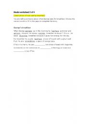 English Worksheet: Meal worksheet 3 of 4