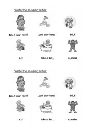 English worksheet: healthy habbit