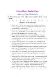 English worksheet: Huckleberry Fin Storytelling