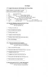 English Worksheet: Past Simple