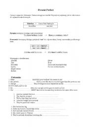 English worksheet: Present Perfect