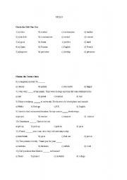 English worksheet: grammar test