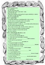 English Worksheet: like ---as --conj