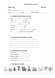English Worksheet: TEST