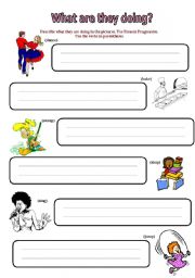 English Worksheet: Present Continuous