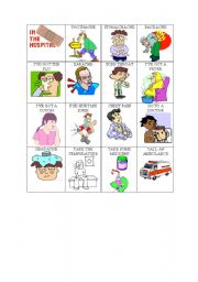 English Worksheet: illnesses