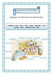 English Worksheet: BATHROOM VOCABULARY