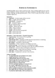 English Worksheet: Emphatic Expressions for Business English
