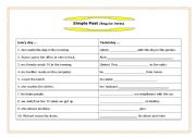 English worksheet: Simple Past