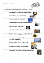 English worksheet: Noahs ark