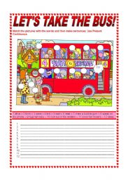 English Worksheet: LETS TAKE THE BUS