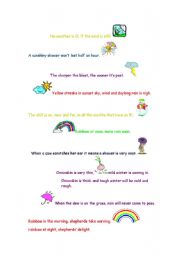 English Worksheet: Weather proverbs