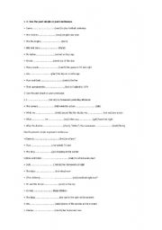 English Worksheet: Use Past Simple or Past Continuous